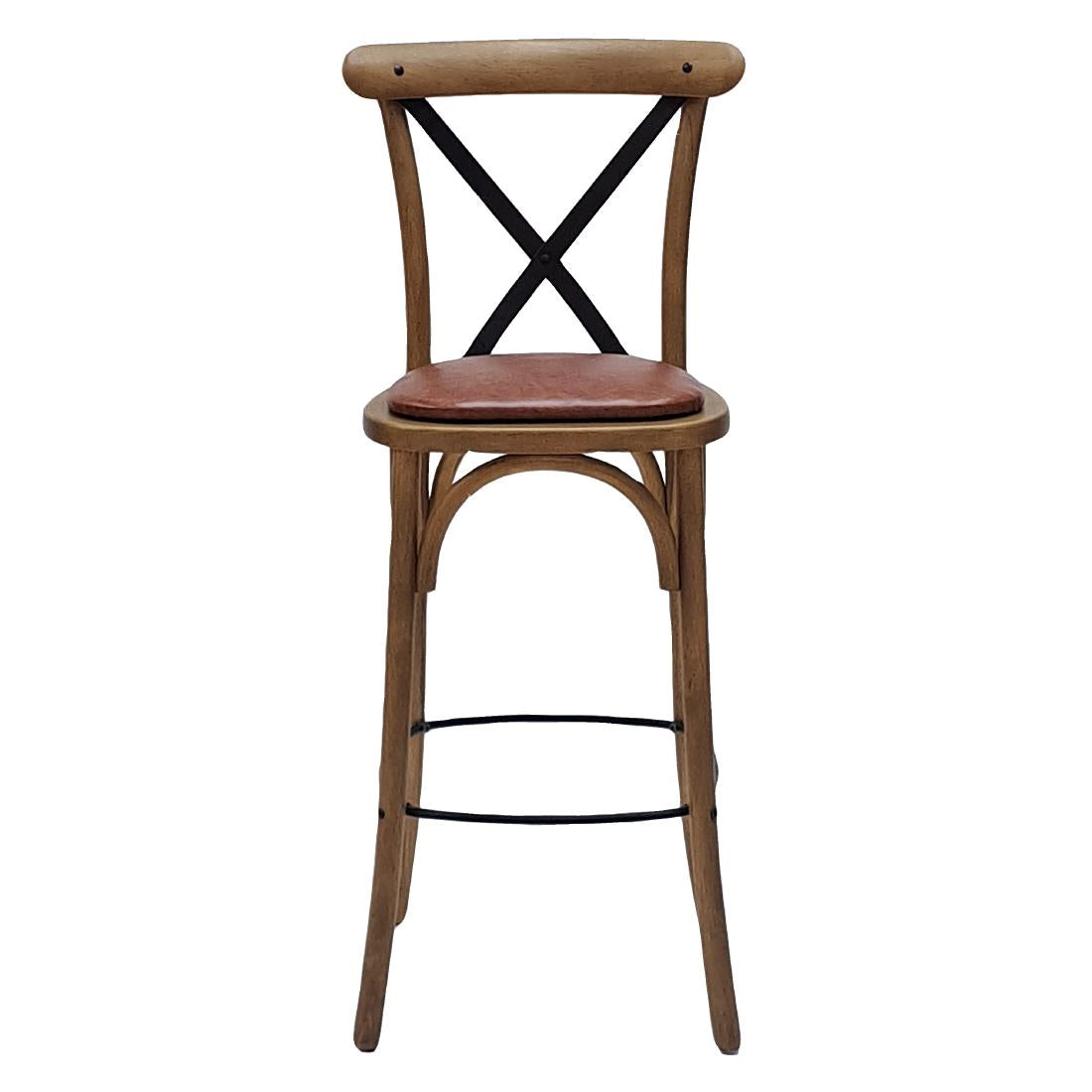 Bristol Bar Chair in Weathered Oak with Bison Tan Seat