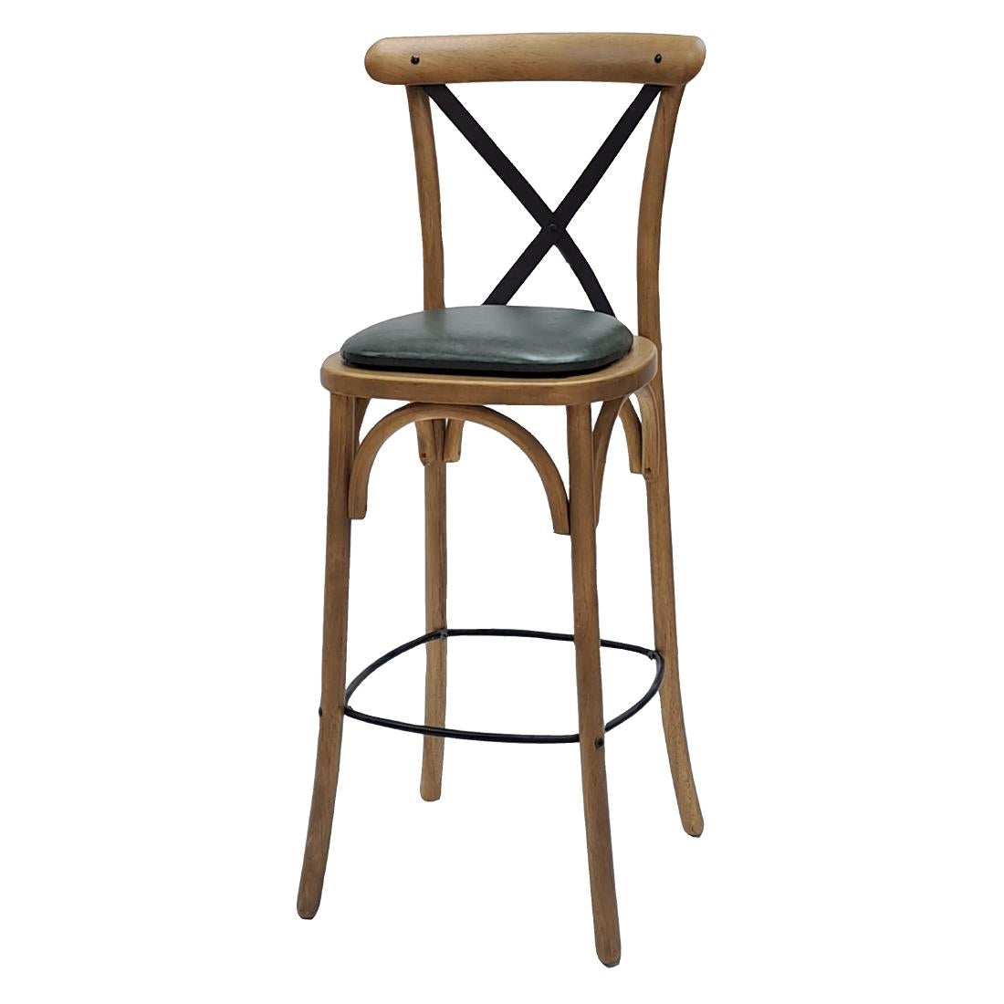 Bristol Bar Chair in Weathered Oak with Bison Cedar Seat