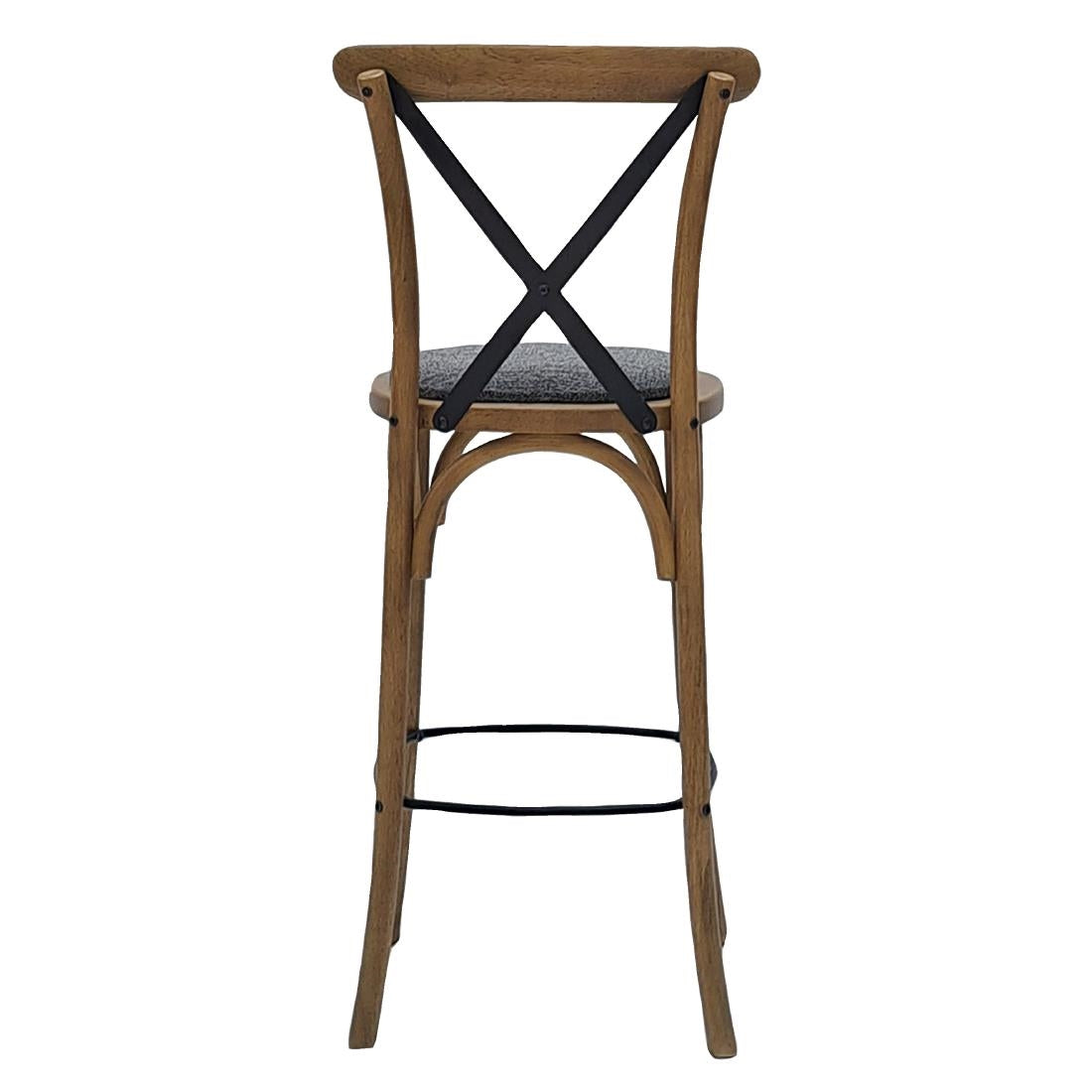 Bristol Bar Chair in Weathered Oak with Shetland Smoke Seat