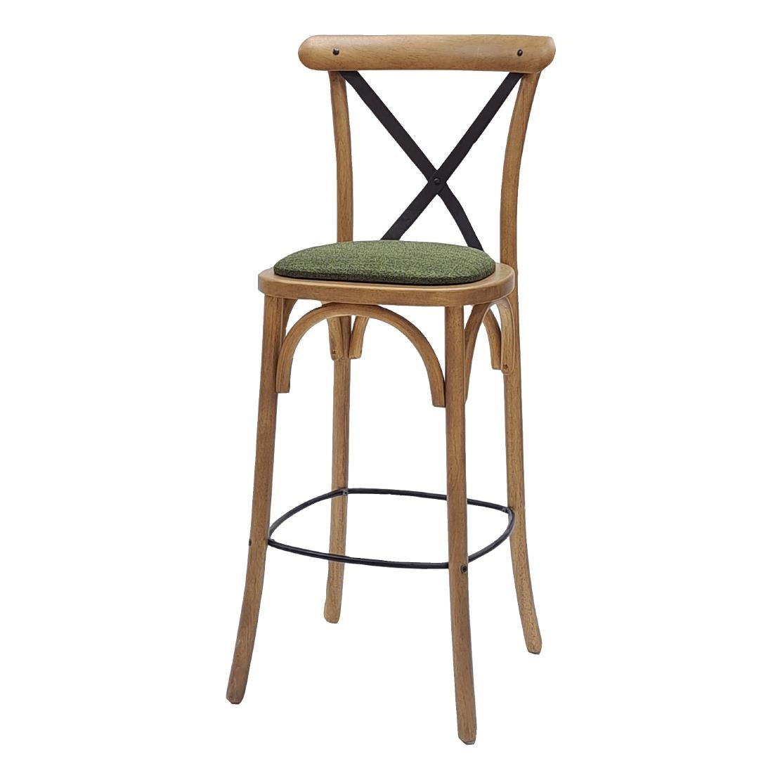 Bristol Bar Chair in Weathered Oak with Shetland Forest Seat