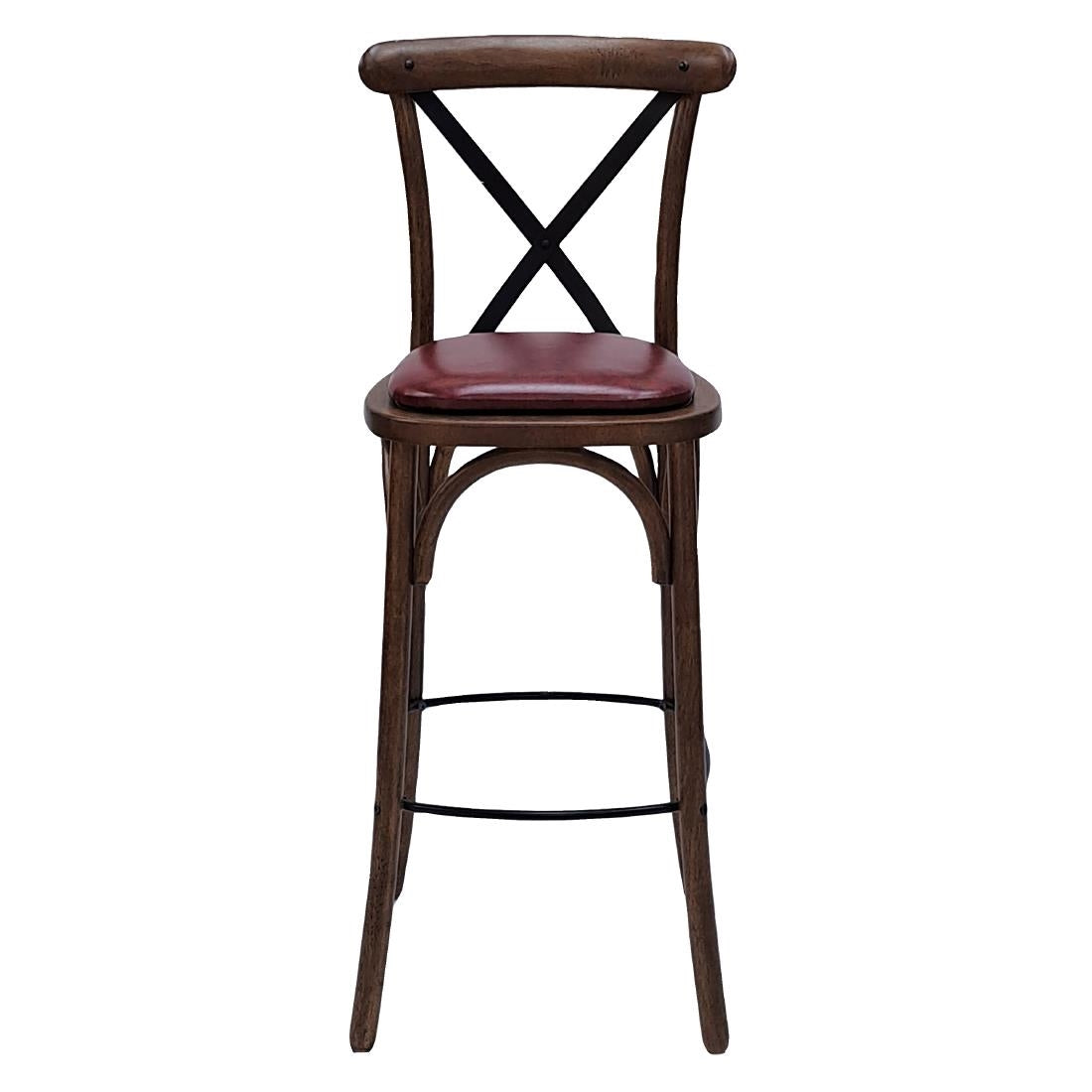Bristol Bar Chair in Vintage with Bison Bordeaux Seat