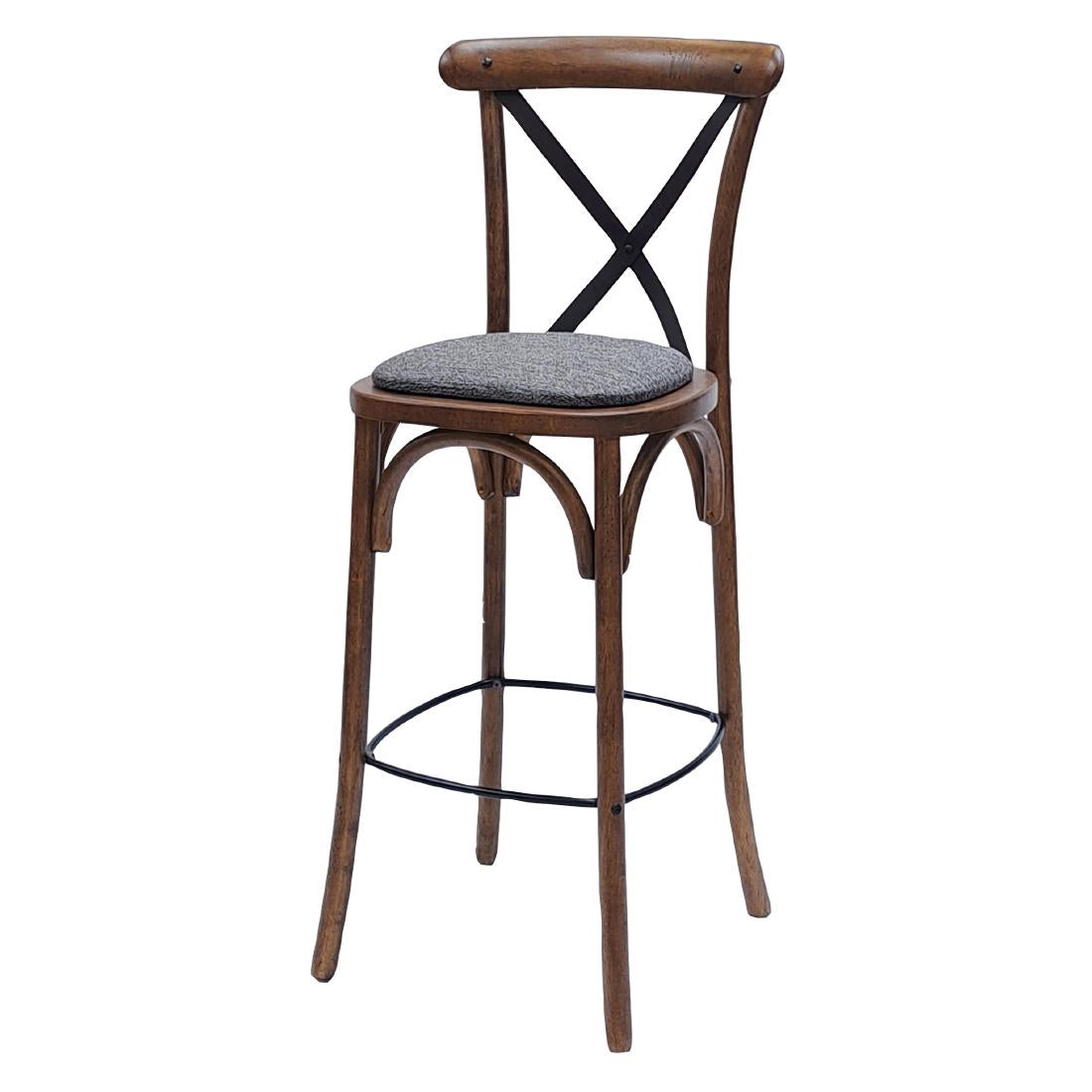 Bristol Bar Chair in Vintage with Shetland Smoke Seat