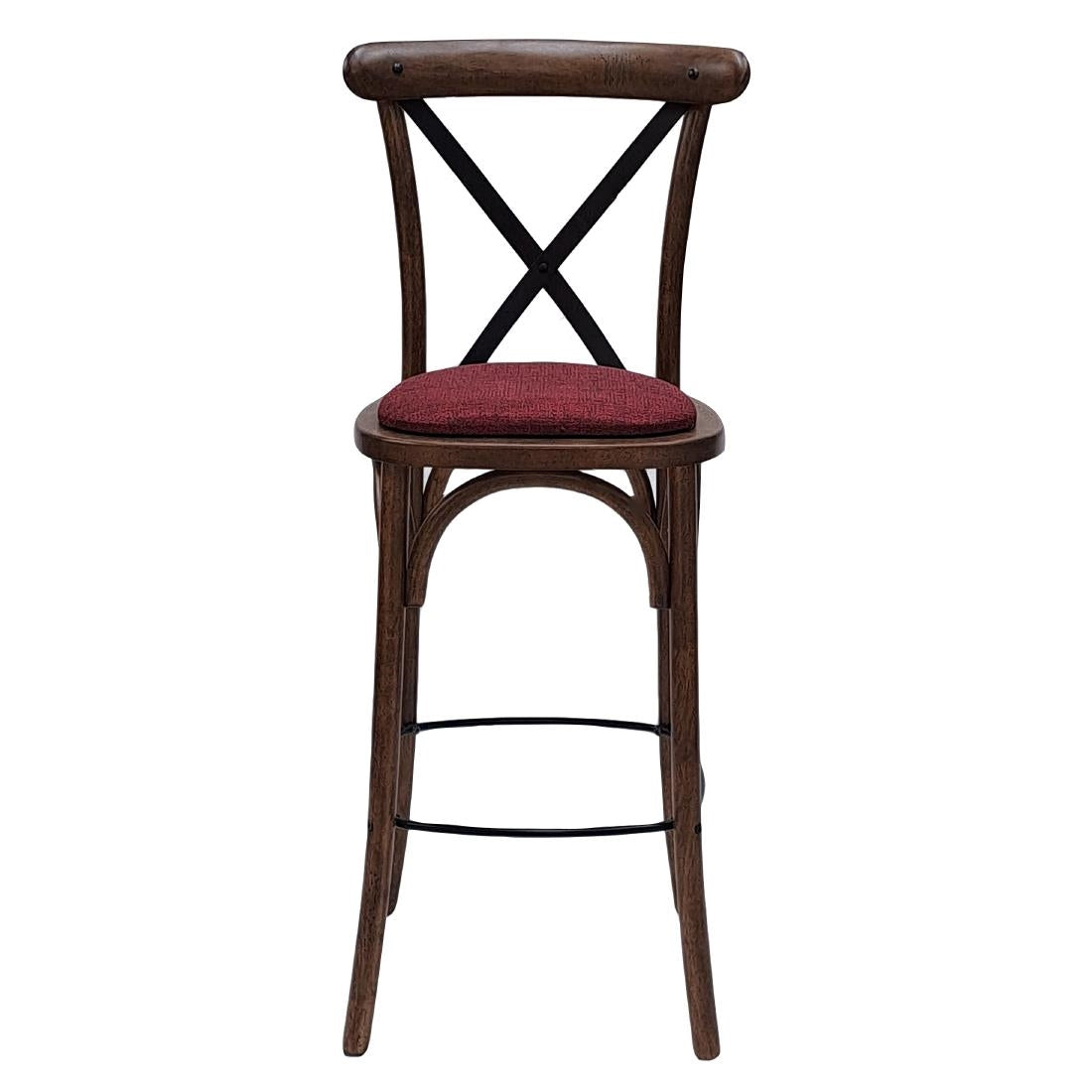 Bristol Bar Chair in Vintage with Shetland Scarlett Seat