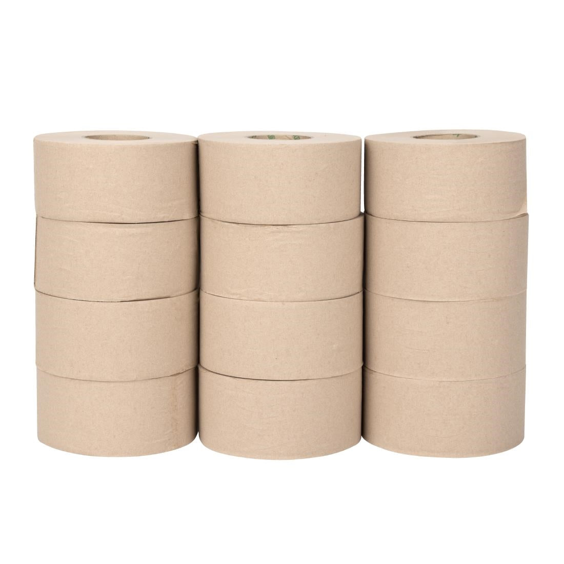 Jantex Green 100% Recycled Mini Jumbo Roll Refill 2ply - 150m (12 Pack)