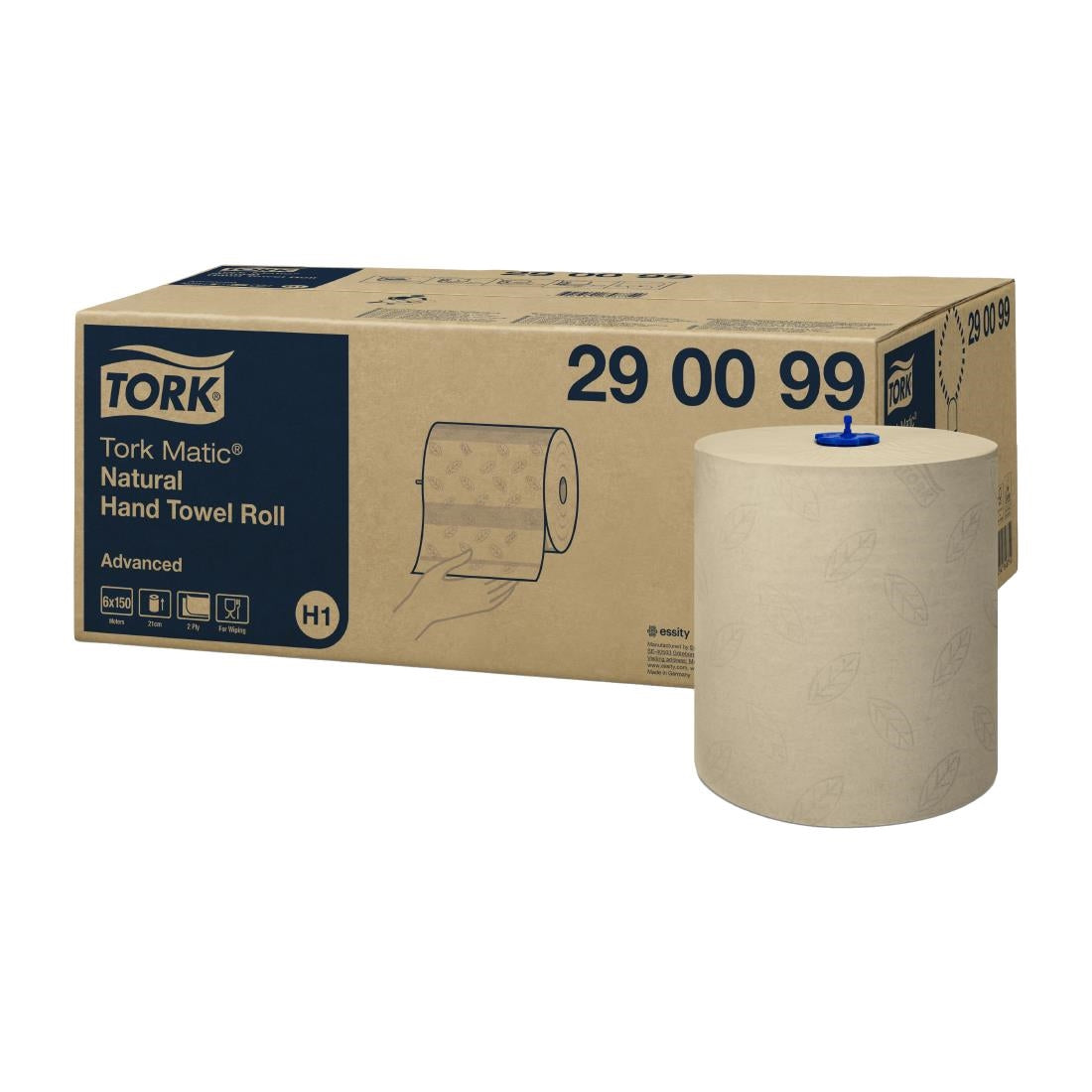Tork Matic Natural Hand Towel Roll Advanced H1 150m (6 Pack)