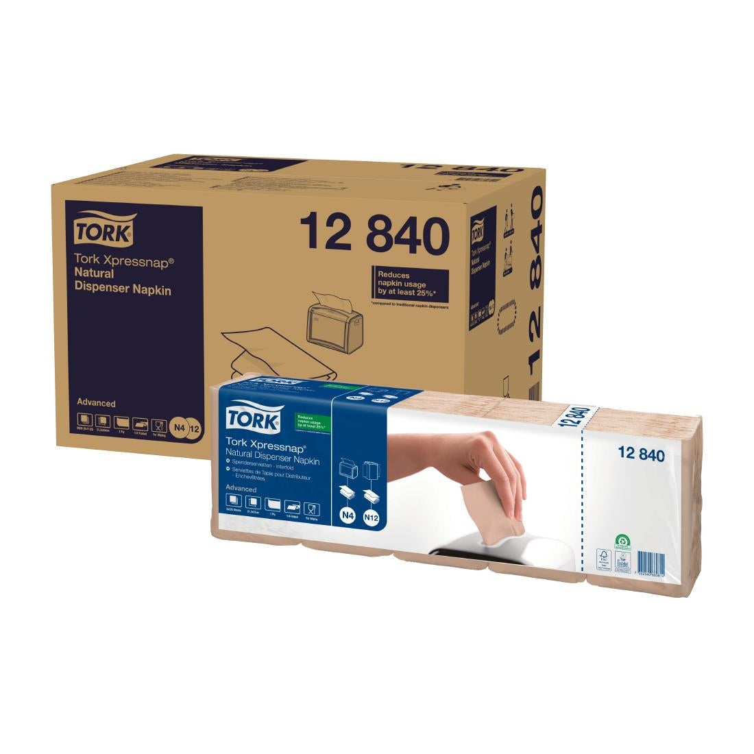 Tork Xpressnap Natural Dispenser Napkin 1Ply (9000 Pack)