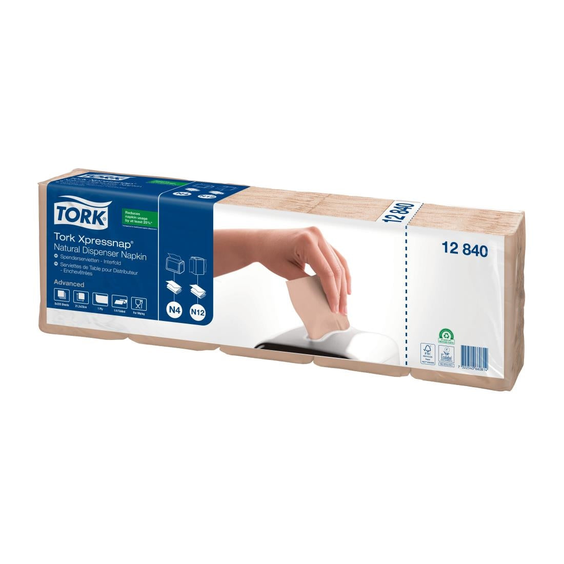 Tork Xpressnap Natural Dispenser Napkin 1Ply (9000 Pack)