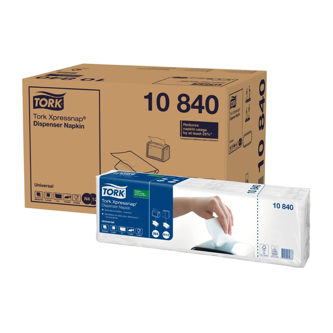 Tork Xpressnap White Dispenser Napkin 1Ply (9000 Pack)