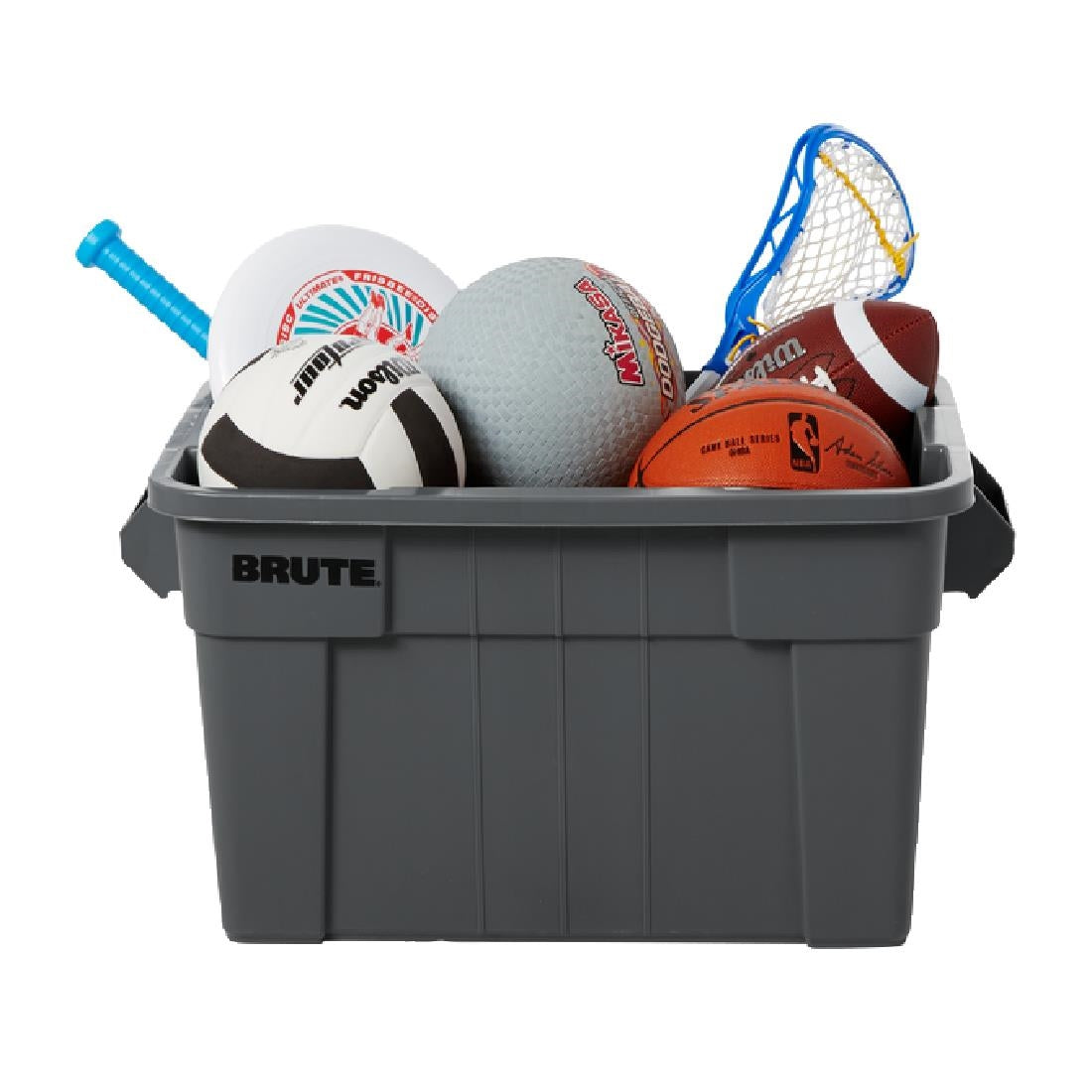 Rubbermaid BRUTE Tote Box Grey with Lid 53Ltr