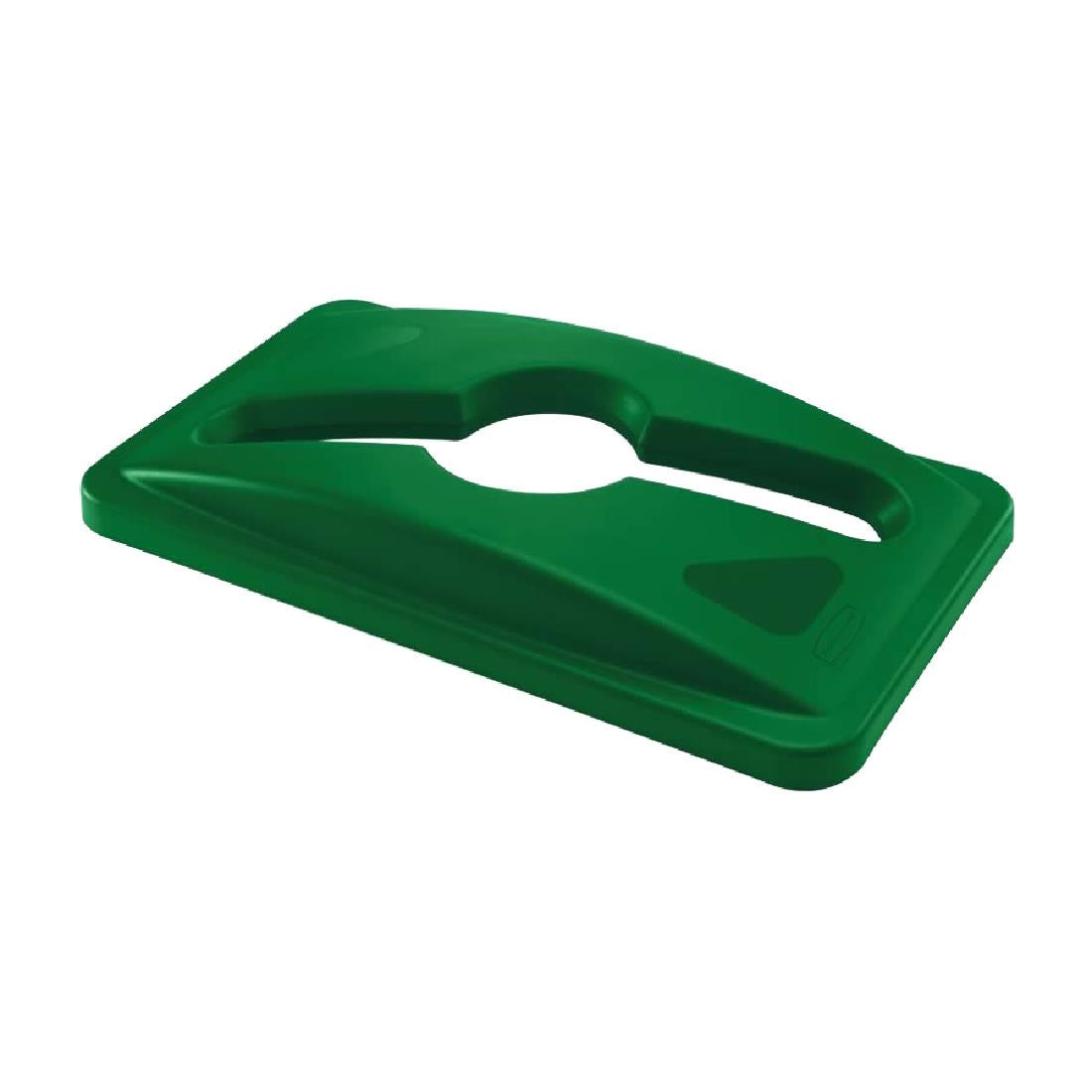 Rubbermaid Slim Jim Mixed Recycling Green Lid