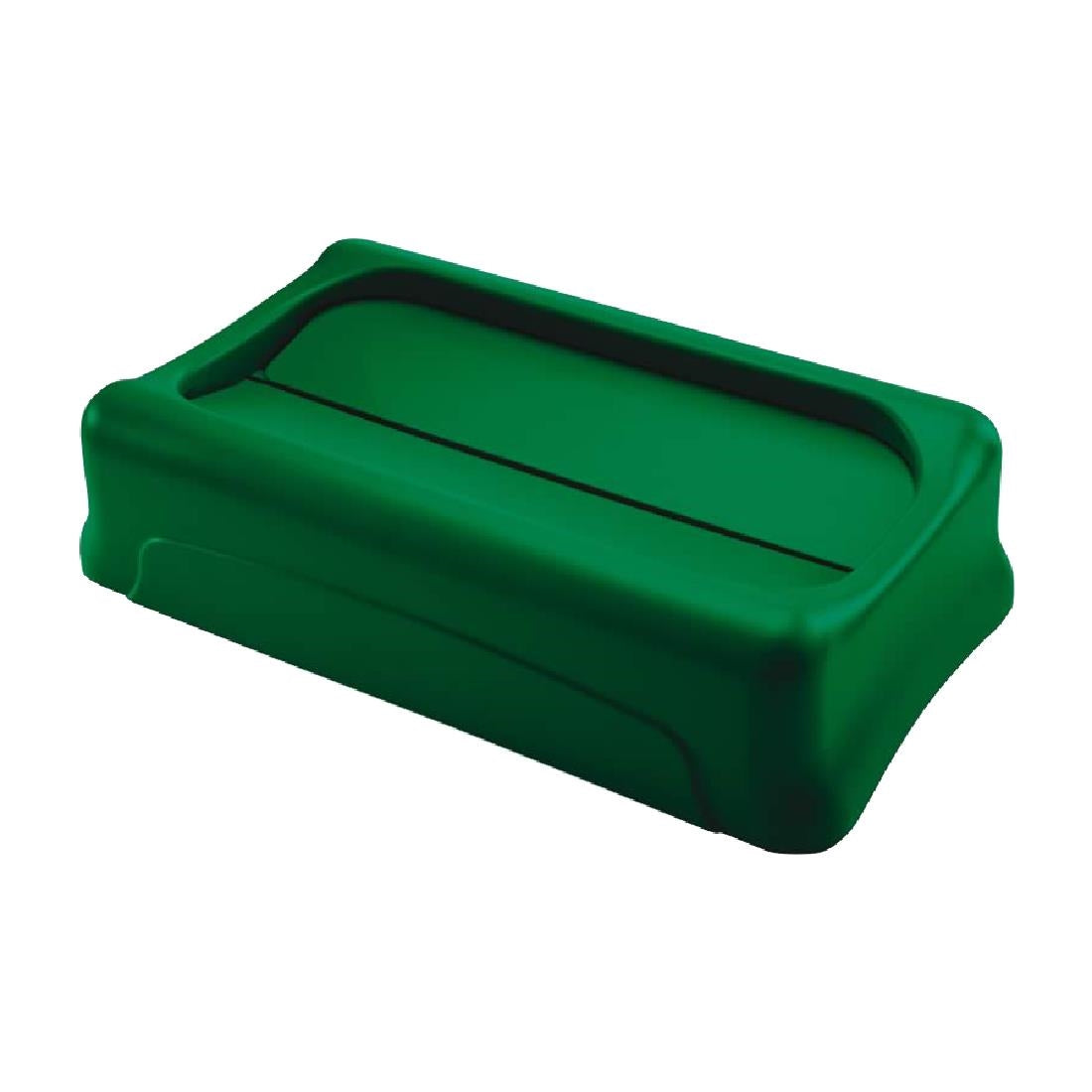 Rubbermaid Slim Jim Swing Green Lid