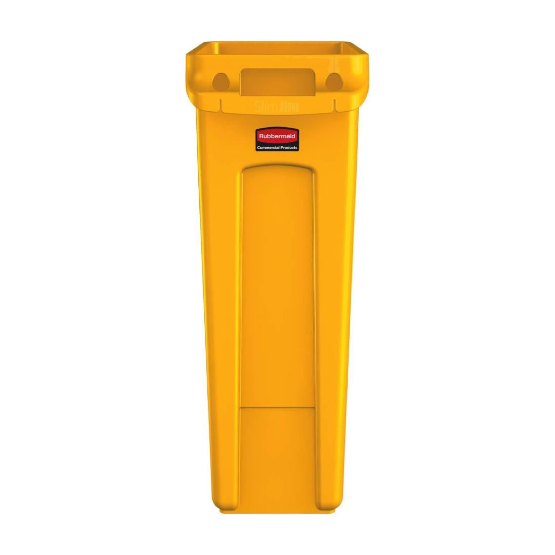 Rubbermaid Slim Jim Bin with Venting Channels Yellow 87Ltr