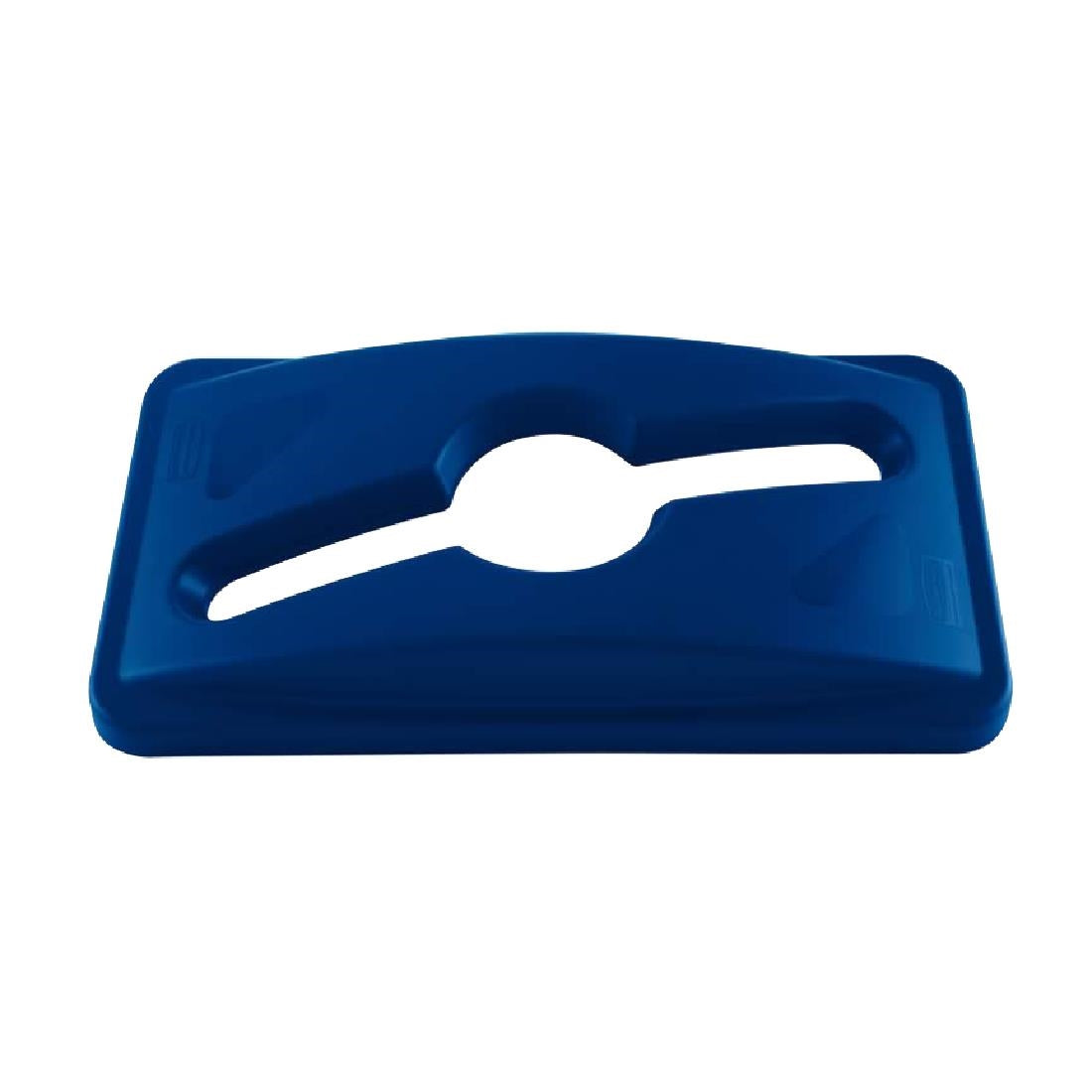 Rubbermaid Slim Jim Mixed Recycling Blue Lid