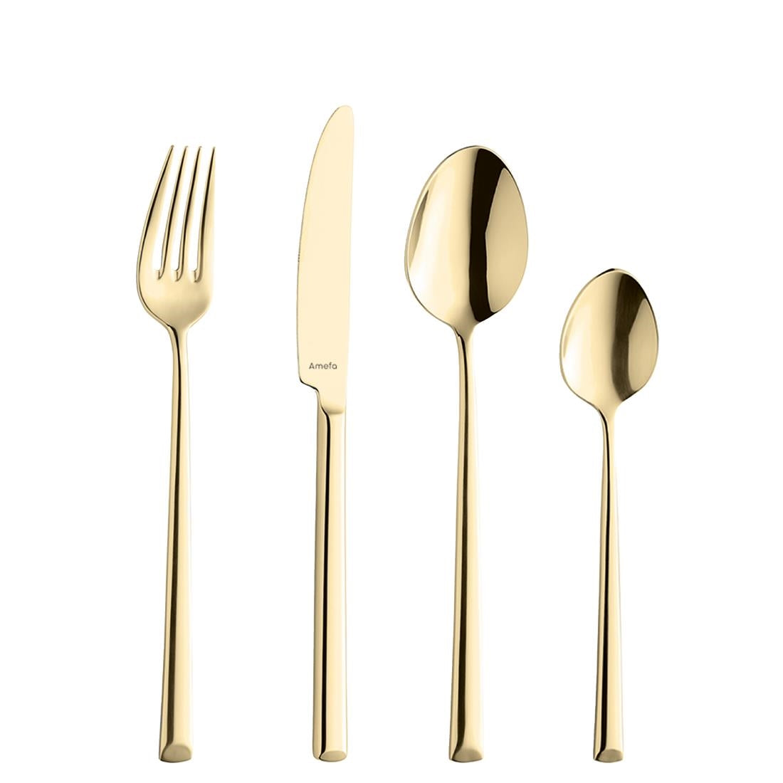 Amefa Metropole Gold Medium Teaspoons (12 Pack)