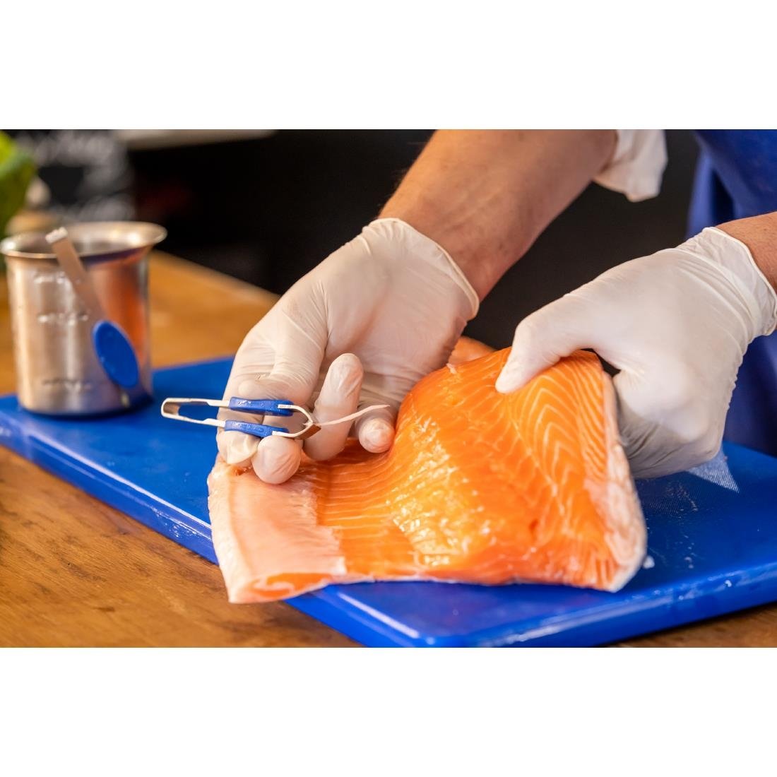 Deglon Straight Fish Bone Tweezer Bevelled Ends 12cm