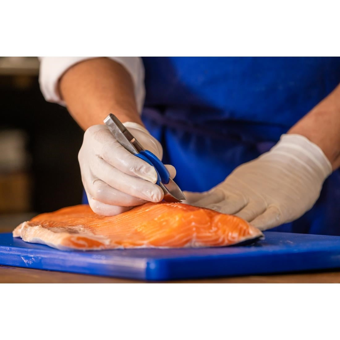 Deglon Angled Fish Bone Tweezers Bevelled Ends 12cm