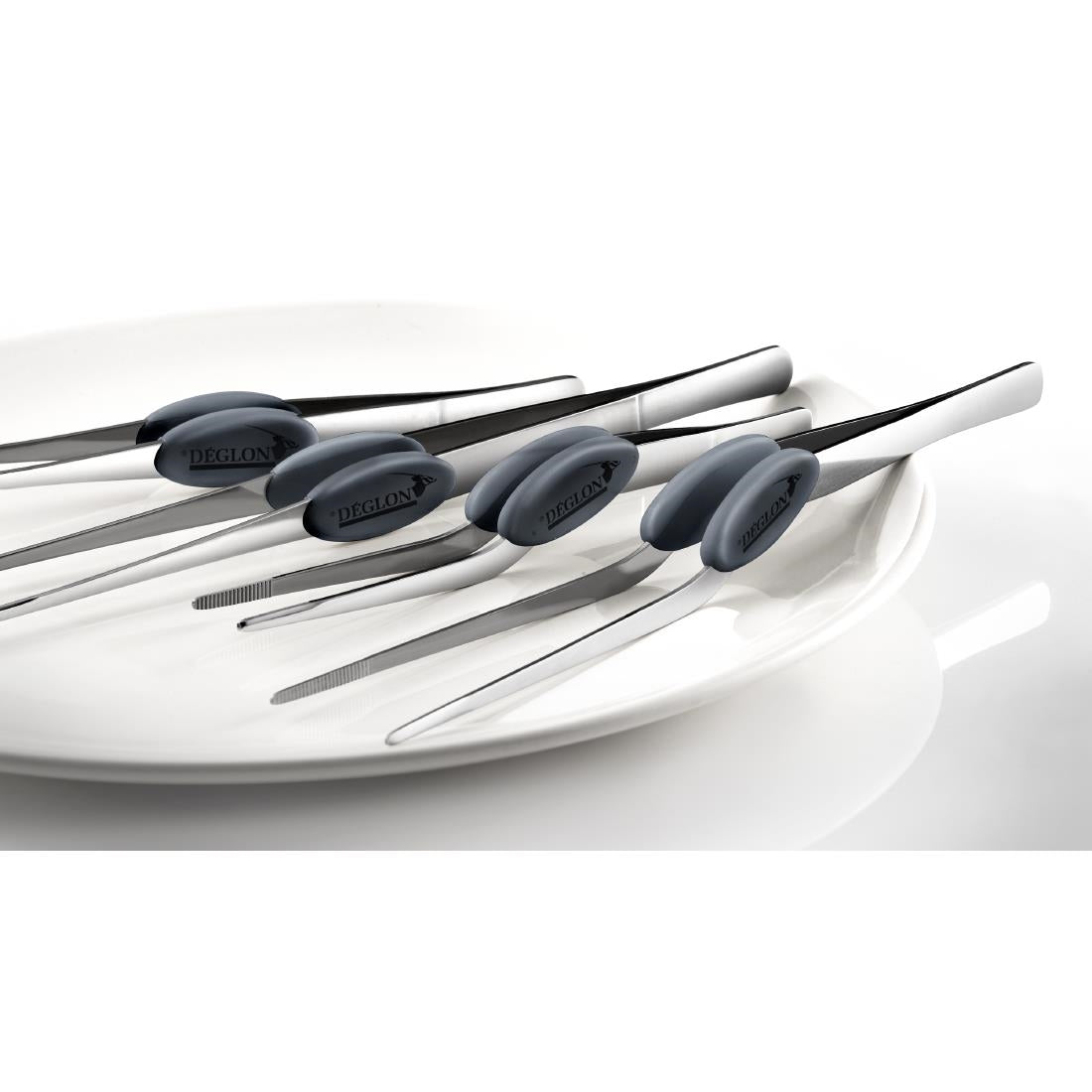 Deglon Angled Fish Bone Tweezers Bevelled Ends 12cm