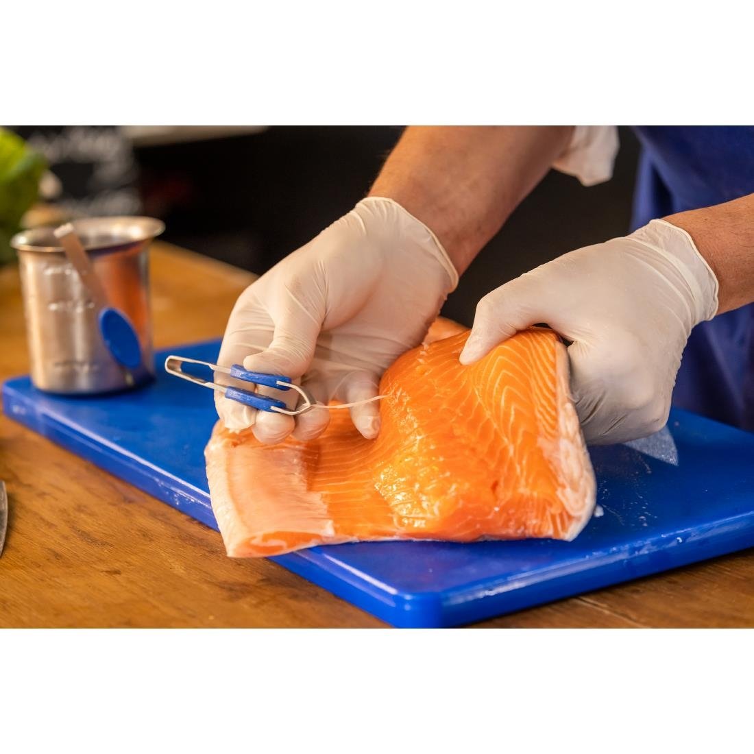 Deglon Straight Fish Bone Tweezer Bevelled Ends 12cm