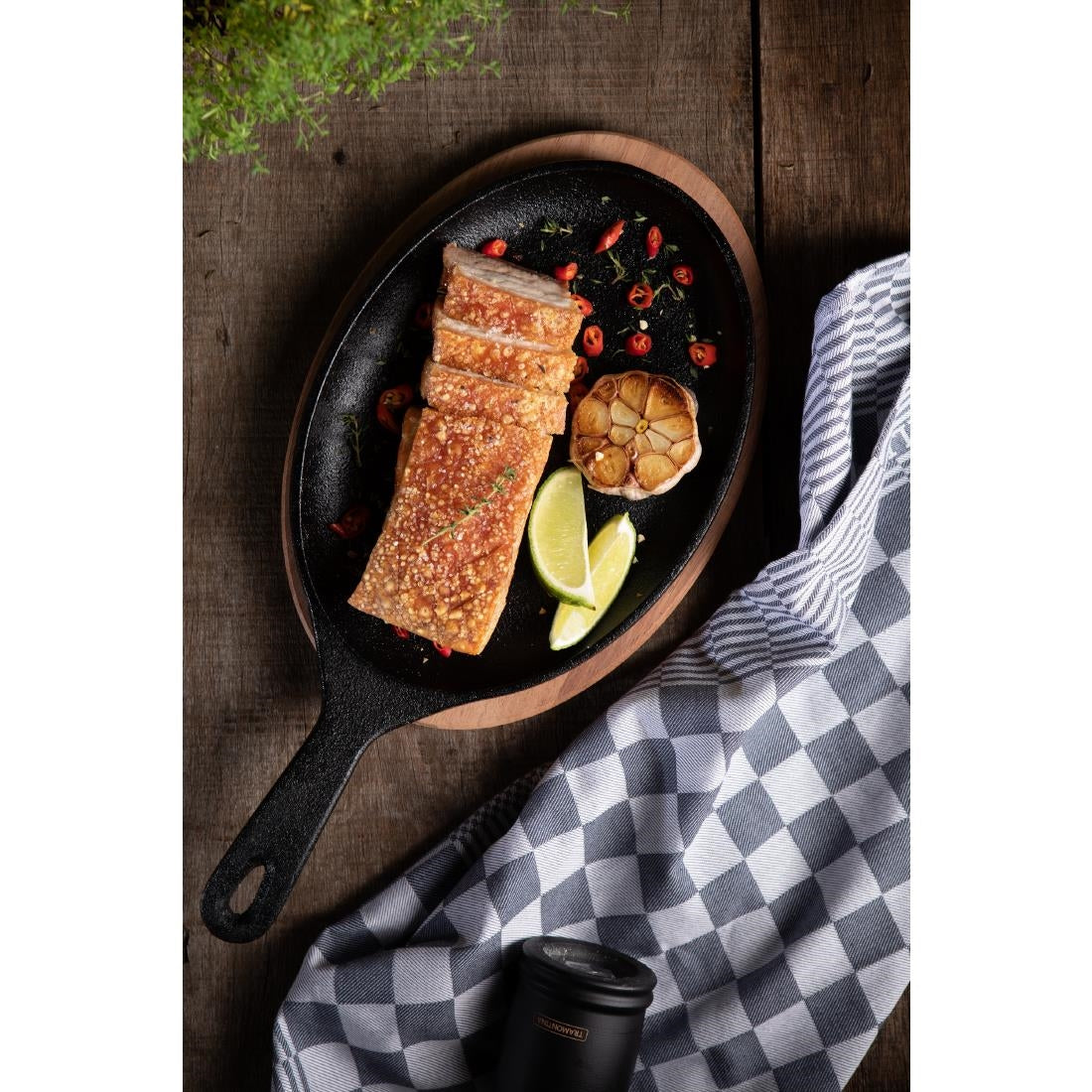 Tramontina Pre-Seasoned Cast Iron Fajita Sizzler 305x185mm