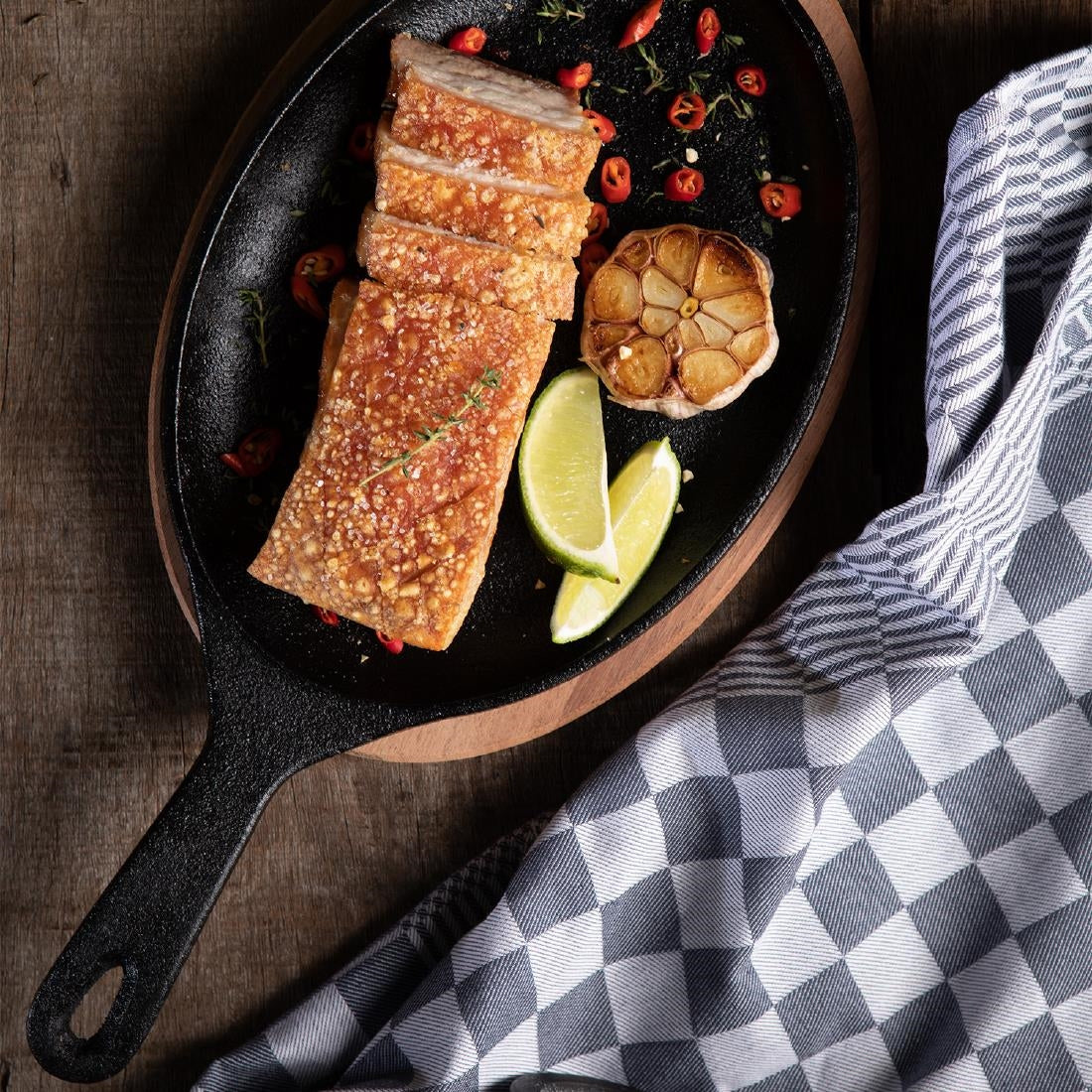 Tramontina Pre-Seasoned Cast Iron Fajita Sizzler 305x185mm