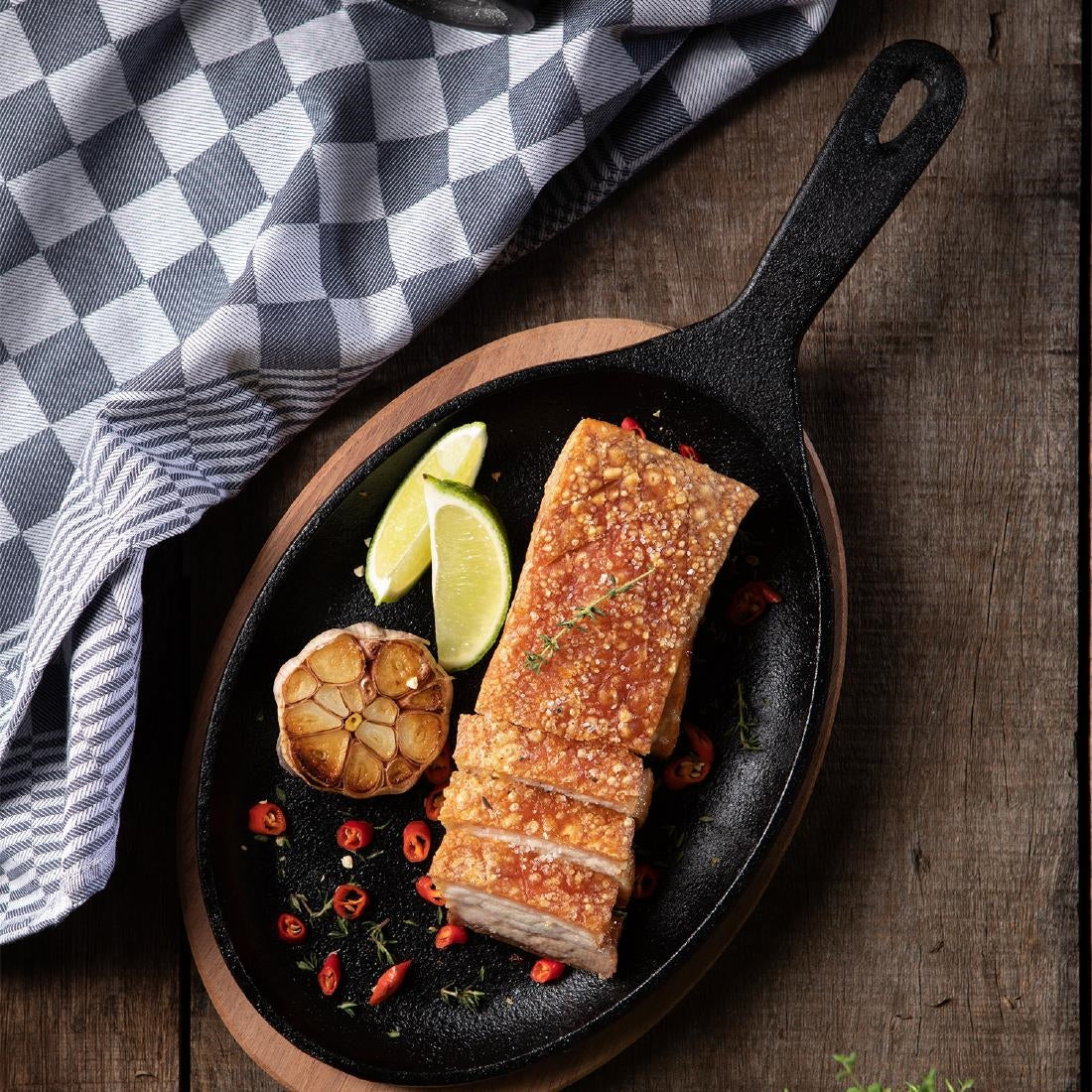 Tramontina Pre-Seasoned Cast Iron Fajita Sizzler 305x185mm