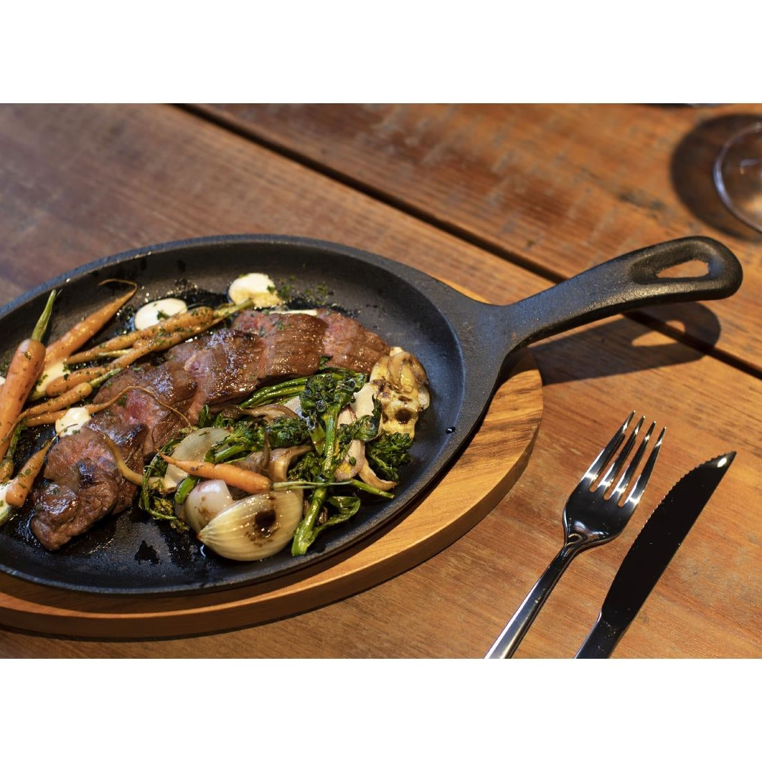 Tramontina Pre-Seasoned Cast Iron Fajita Sizzler 305x185mm