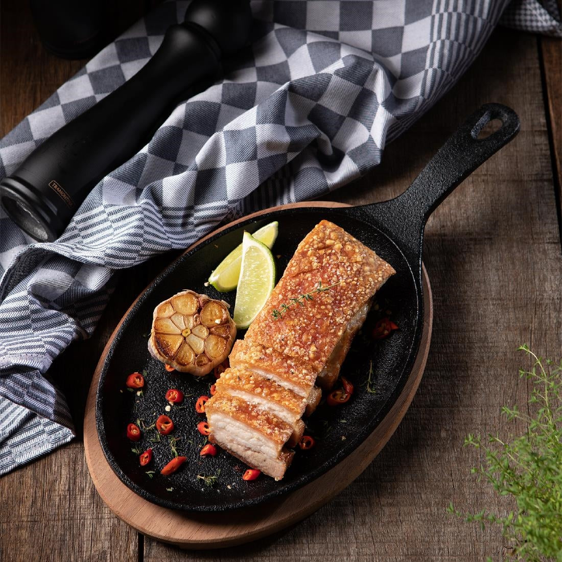 Tramontina Pre-Seasoned Cast Iron Fajita Sizzler 305x185mm