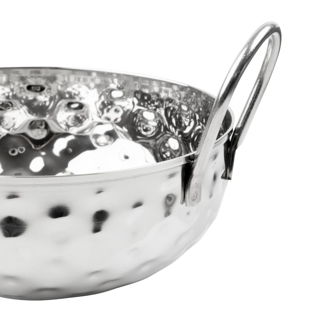 Olympia Table Presentation Hammered Kadai Dish Stainless Steel 150mm
