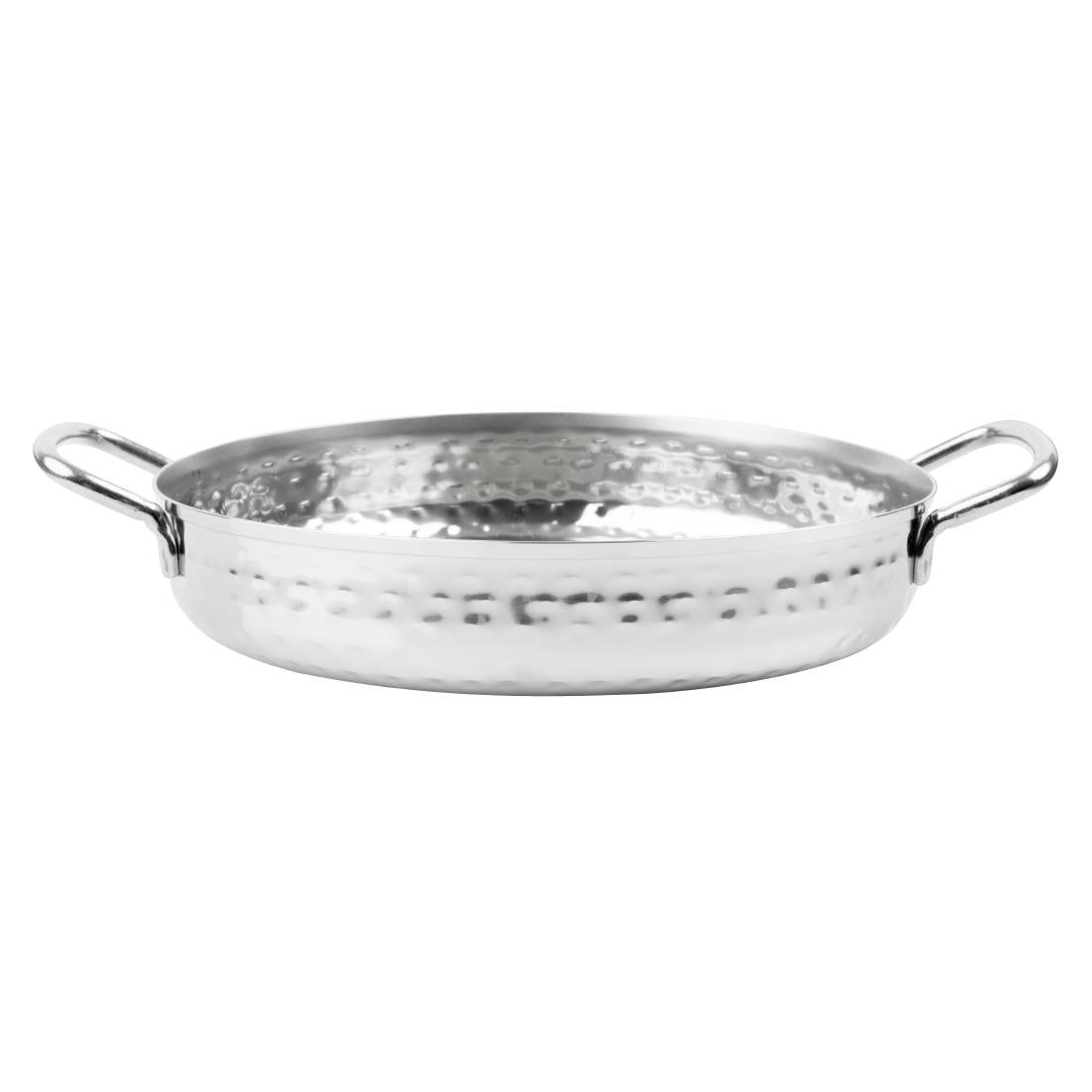 Olympia Table Presentation Handled Dish Stainless Steel Hammered 180mm