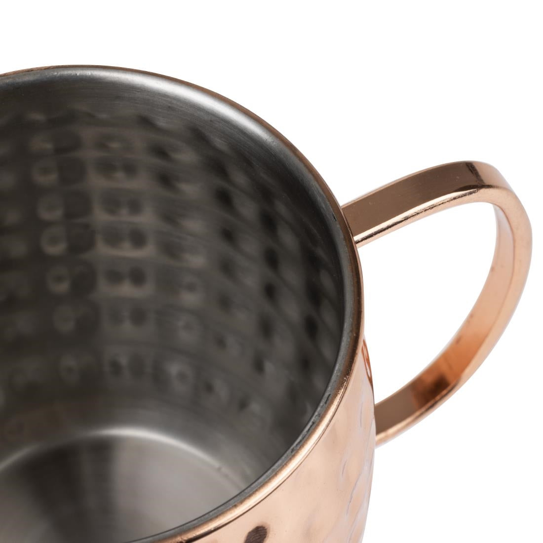 Olympia Barware Hammered Stainless Steel Copper Coated Mug 440ml