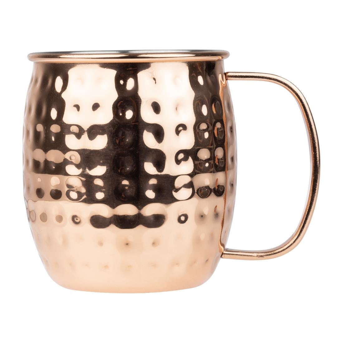 Olympia Barware Hammered Stainless Steel Copper Coated Mug 440ml