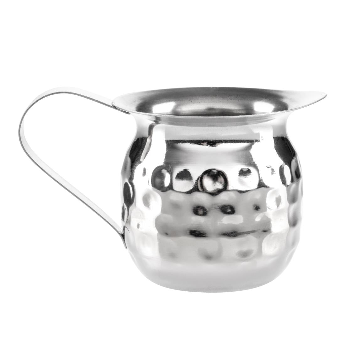 Olympia Hammered Stainless Steel Mini Milk Jug 78ml (6 Pack)