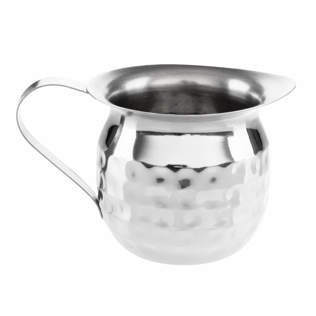 Olympia Hammered Stainless Steel Mini Milk Jug 120ml (6 Pack)