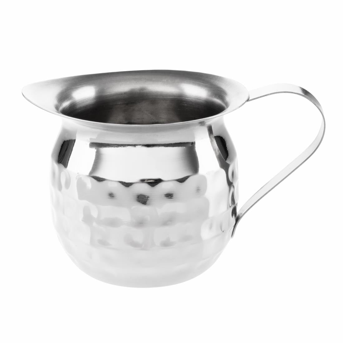 Olympia Hammered Stainless Steel Mini Milk Jug 120ml (6 Pack)