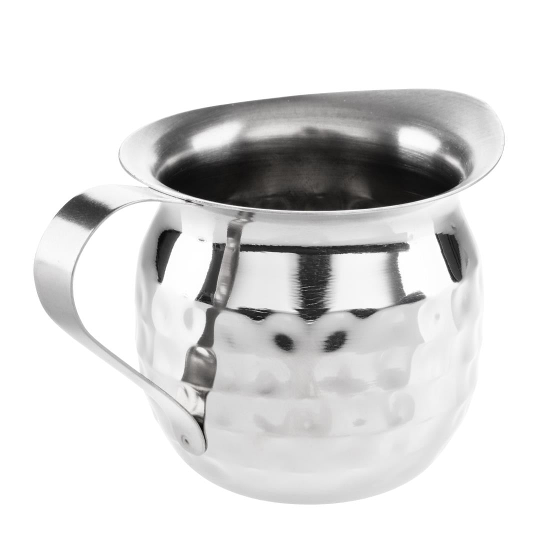 Olympia Hammered Stainless Steel Mini Milk Jug 120ml (6 Pack)