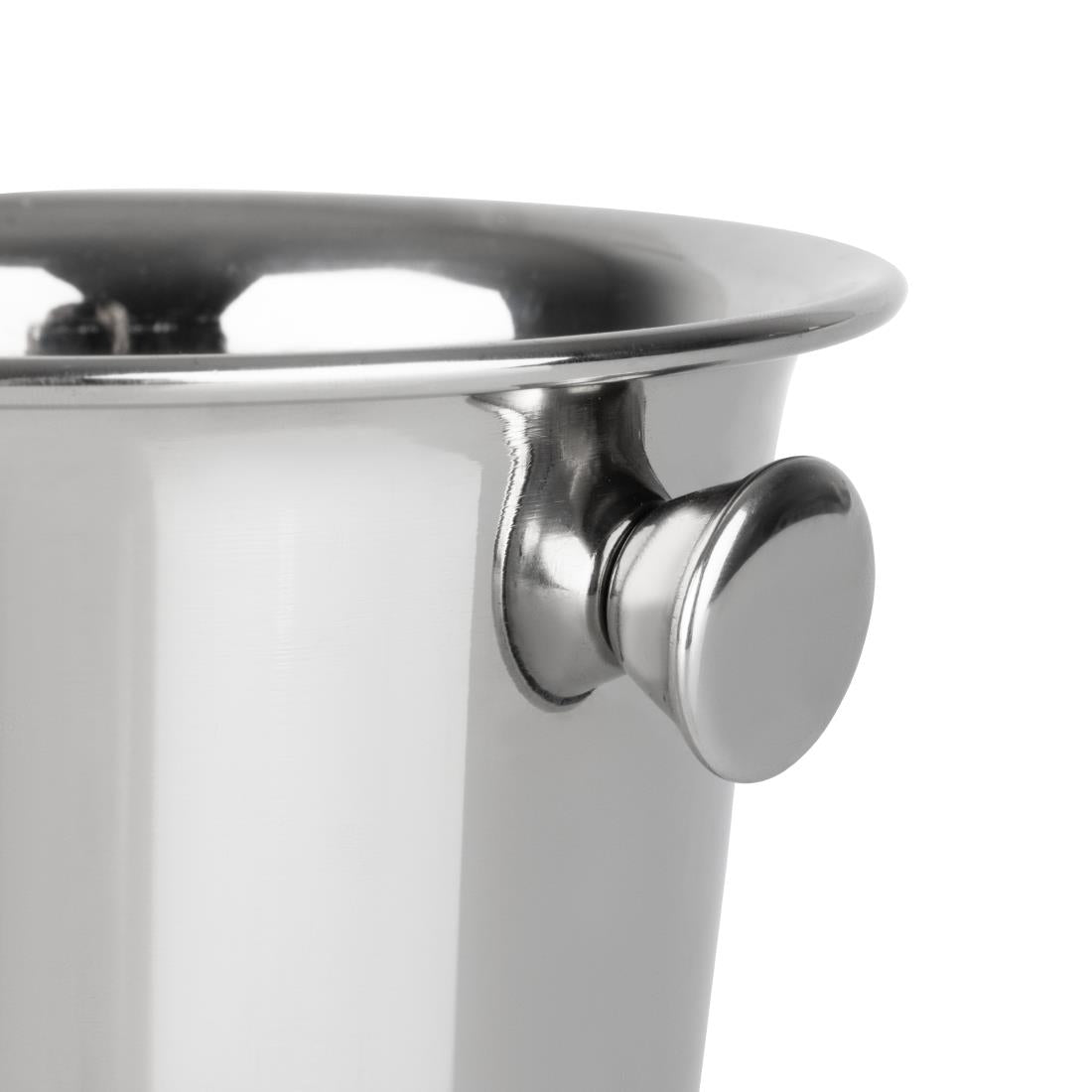 Olympia Ice Bucket with Handles and Etch Detail Stainless Steel 1050ml