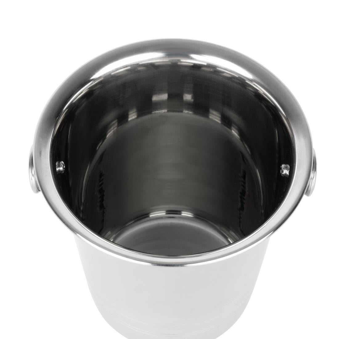Olympia Ice Bucket with Handles and Etch Detail Stainless Steel 1050ml