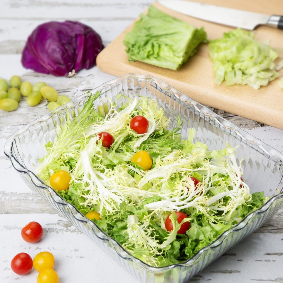 Olympia Kristallon Large Salad Crock - Clear