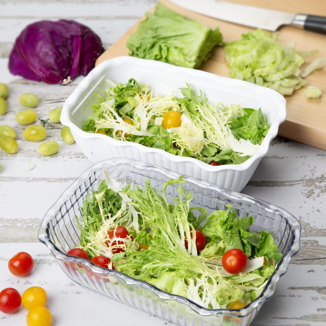 Olympia Kristallon Medium Salad Crock - Clear