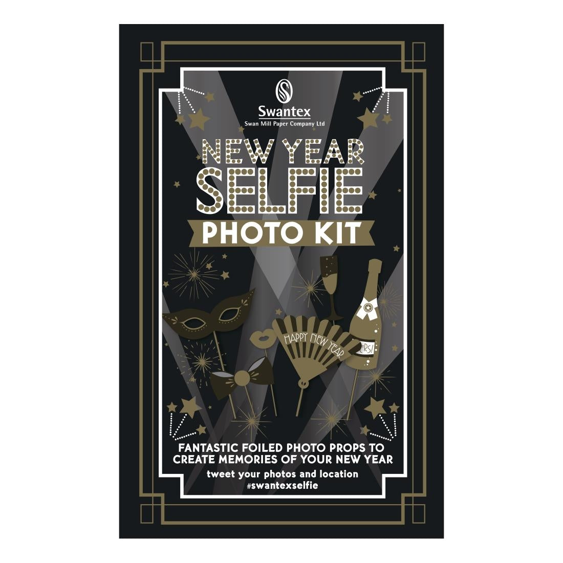 Swantex New Year Selfie Photo Kit (8 Pack)