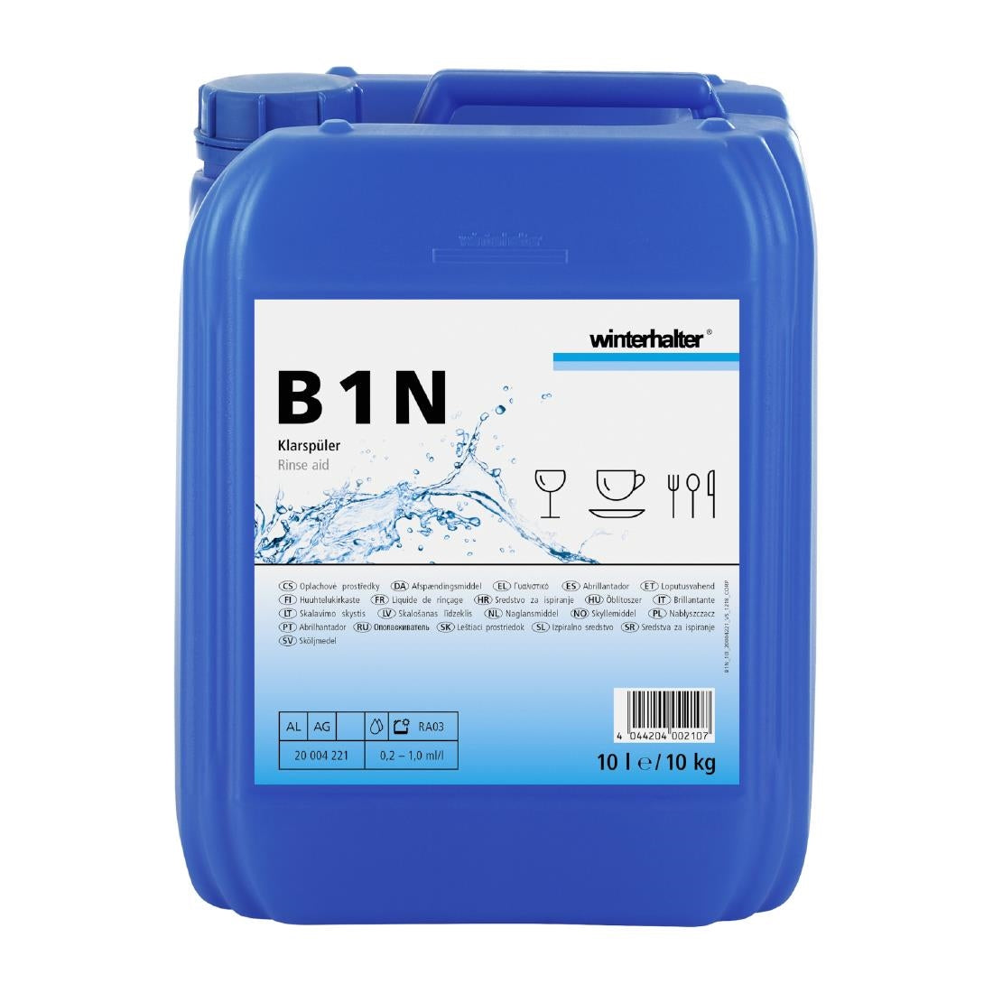 Winterhalter B1N Neutral Rinse Aid 10Ltr