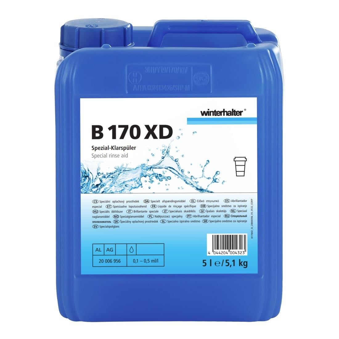 Winterhalter B170XD Plastics Rinse Aid 5Ltr