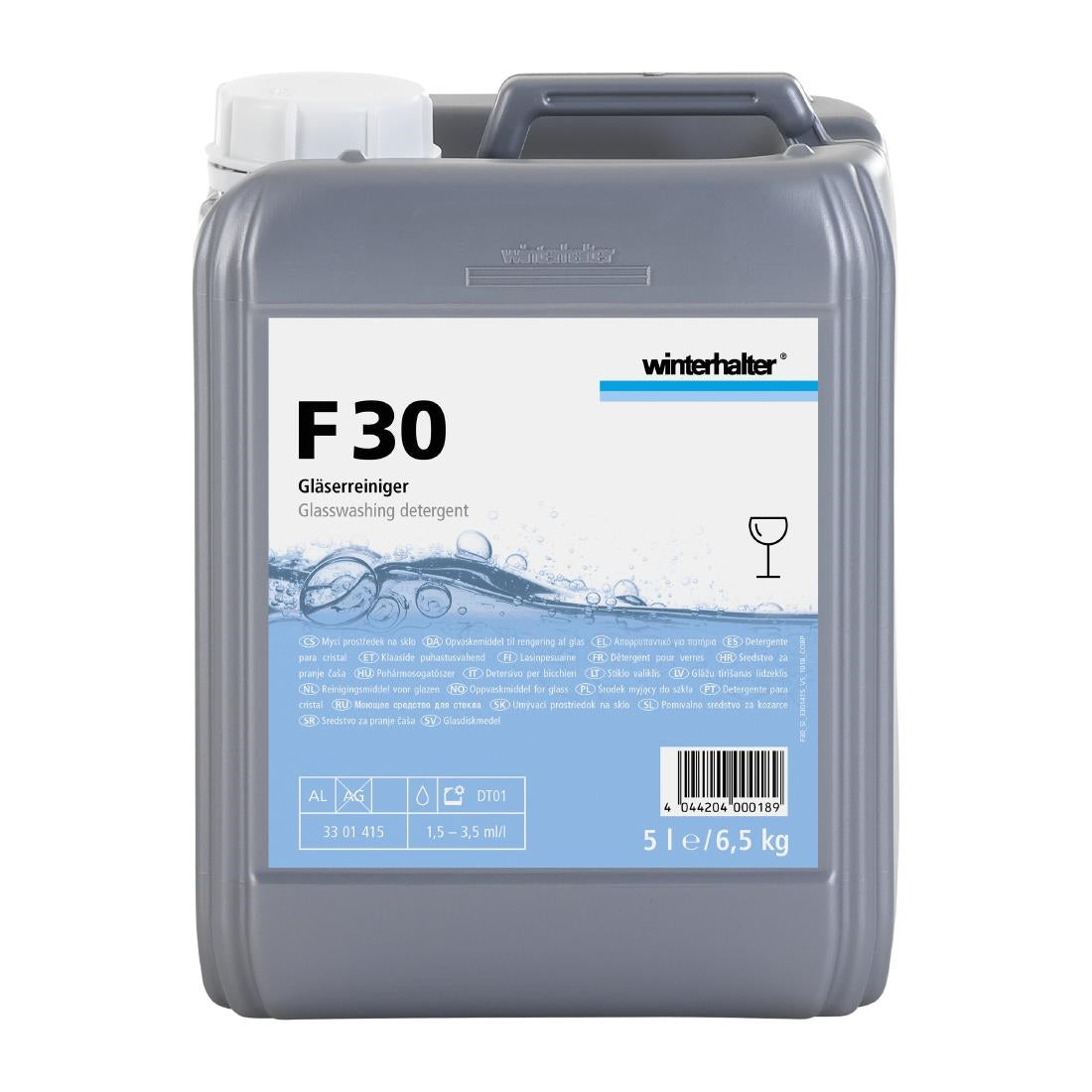 Winterhalter F30 Glasswashing Detergent 5Ltr