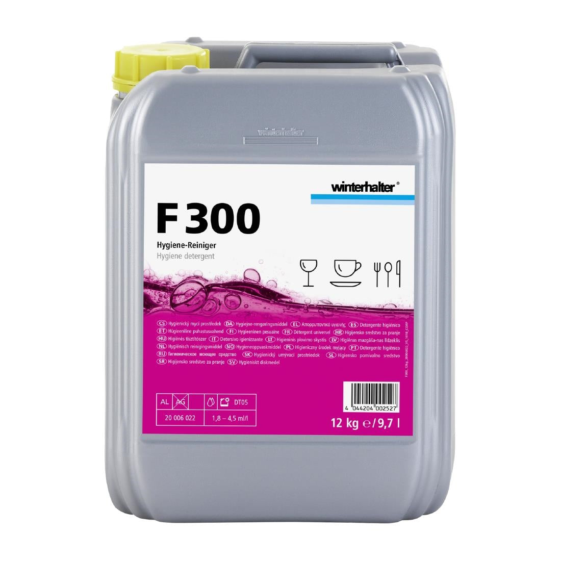 Winterhalter F300 Aluminium Safe All Purpose Hygienic Detergent 9.7Ltr