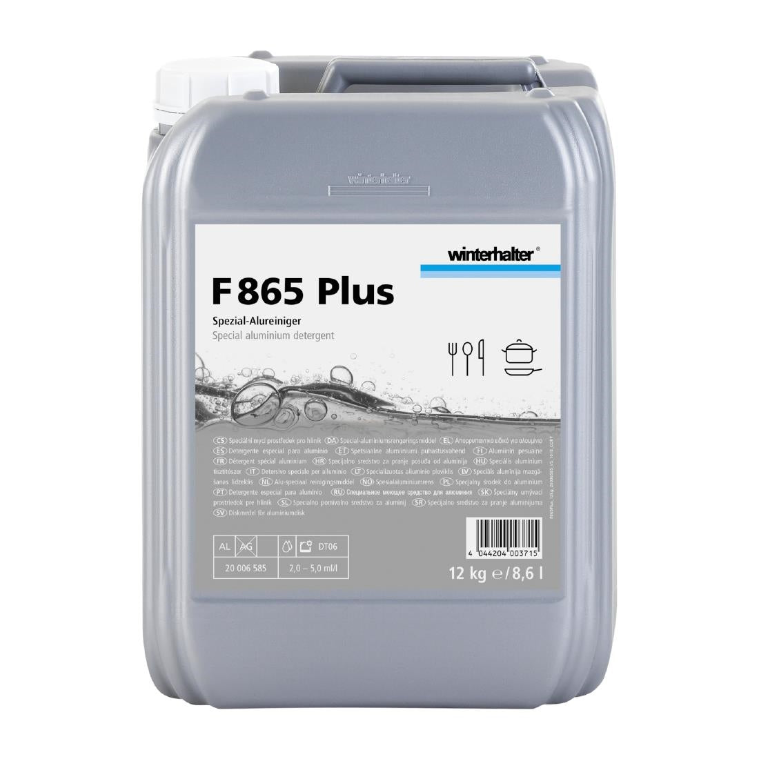 Winterhalter F865 Plus Aluminium Safe Detergent 8.6Ltr