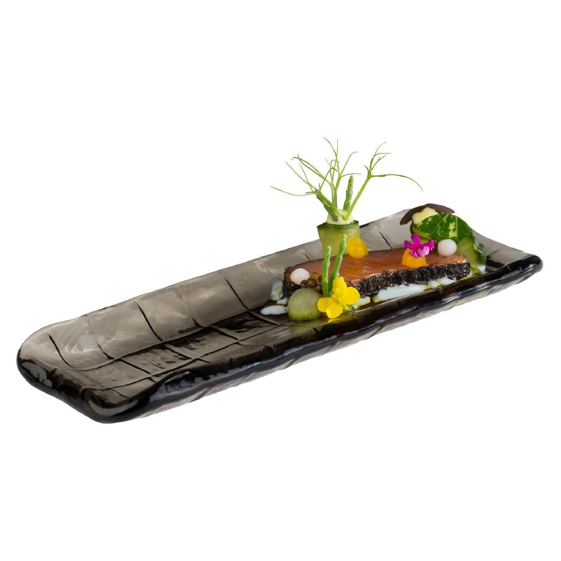 APS Takashi Sushi Board French Grey Glass 190x65mm