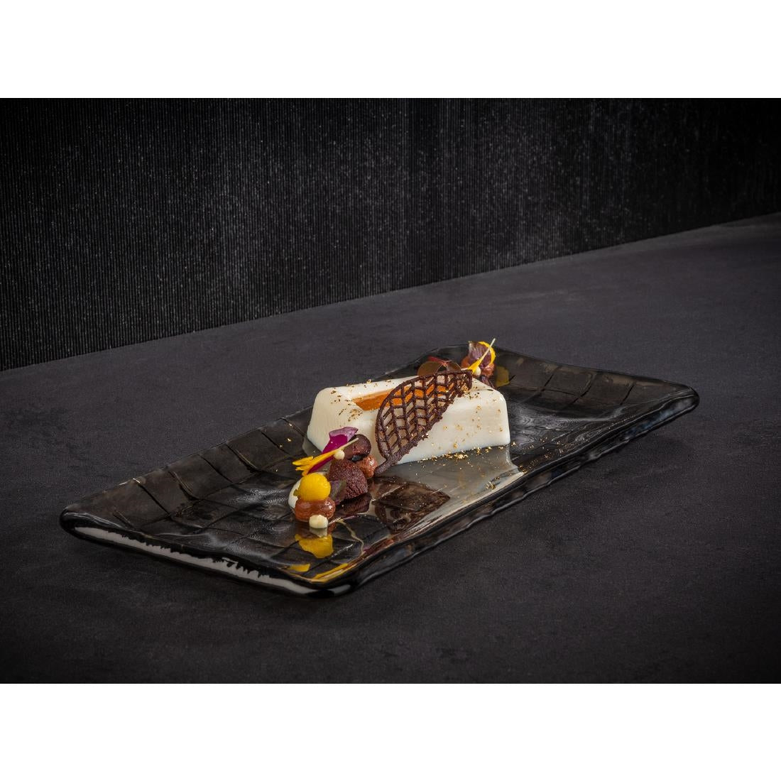 APS Takashi Sushi Board French Grey Glass 260x130mm