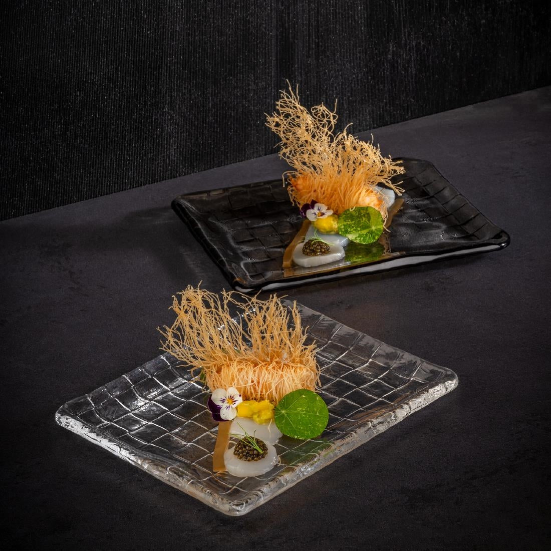 APS Takashi Sushi Board Clear Glass 230x180mm