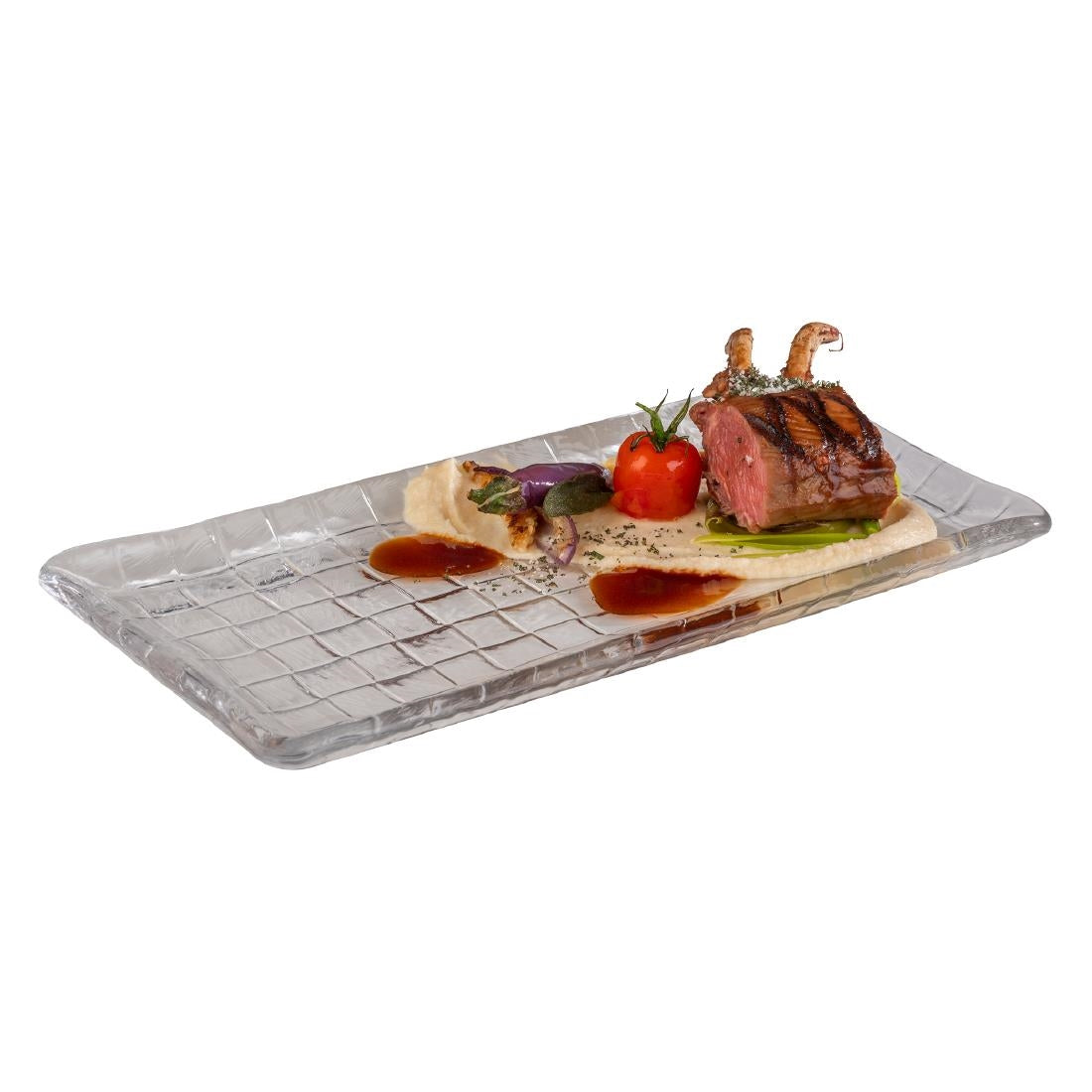 APS Takashi Sushi Board Clear Glass 295x155mm