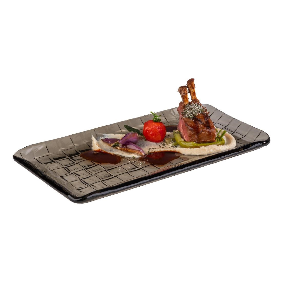 APS Takashi Sushi Board French Grey Glass 295x155mm